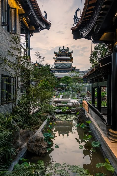 Photo Japon, Asian Garden, Asian Architecture, Tall Buildings, Chinese Garden, Chinese Architecture, Research Institute, Japanese Architecture, Beautiful Places To Travel