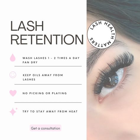 Boosting lash retention 101! ✨ Regularly washing your lash extensions and keeping them squeaky clean is the secret sauce for a longer-lasting lash game. 🌟 Here’s the lowdown: Clean lashes = happy lashes. By banishing dirt, oil, and makeup residue, you’re creating a prime canvas for those extensions to cling to, ensuring they stay put for the long haul. 💦💖 Say bye-bye to premature fallout and hello to lashes that stand the test of time. Ready to elevate your lash retention game? Bo... Clean Lashes, Lash Retention, Eyelash Extensions Styles, Secret Sauce, Say Bye, Long Haul, Bye Bye, Lash Extensions, Fallout