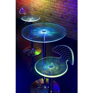 Spyra Light-UP LED Barstool Logos Retro, Pub Table Sets, New Retro Wave, Swivel Bar Stool, Pub Table, Swivel Bar Stools, Table Bar, Contemporary Lighting, My New Room