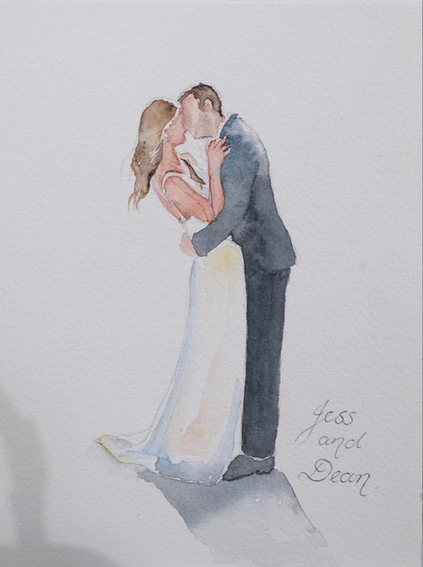 Watercolor Wedding Painting, Finding Style, Watercolor Family, Watercolour Wedding, Aqua Wedding, Wedding Painting, Couple Painting, Live Painting, Golden Wedding