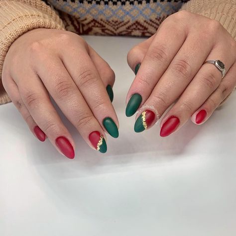 Step into the festive spirit with enchanting 'Red and Green Christmas Nails.' These designs capture the essence of the holiday season, merging classic red and green hues in creative patterns and motifs. From intricate snowflakes to playful reindeer accents, these nail art ideas bring a touch of Yuletide magic, making your fingertips a delightful celebration of the most wonderful time of the year. Green And Red Nail Art, Red And Green Nail Art, Simple Red And Green Christmas Nails, Christmas Nail Designs Red And Green, Red Green And Gold Nails, Red Green Christmas Nails, Red And Green Christmas Nail Designs, Red And Green Nail Designs, Christmas Nails Green And Red