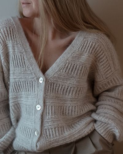 Coffee Cardigan by Martine Jacobsen Knit Cardigan Pattern Free, Cardigan Knitting Patterns Free, Summer Cardigan Pattern, Knitted Cardigan Pattern, Cardigan Knitting Patterns, Intermediate Knitting Patterns, Summer Knitting Patterns, Advanced Knitting, Knitting Cardigan