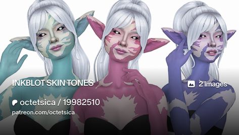 INKBLOT SKIN TONES | octetsica / 19982510 Ts4 Skin Tones, Ts4 Skin Overlay Cc, Sims 4 Alien Skin Tones, Spooky September, Sims Face, The Sims 4 Skin, The Sims 4 Pc, Cc Mods, Skin Details