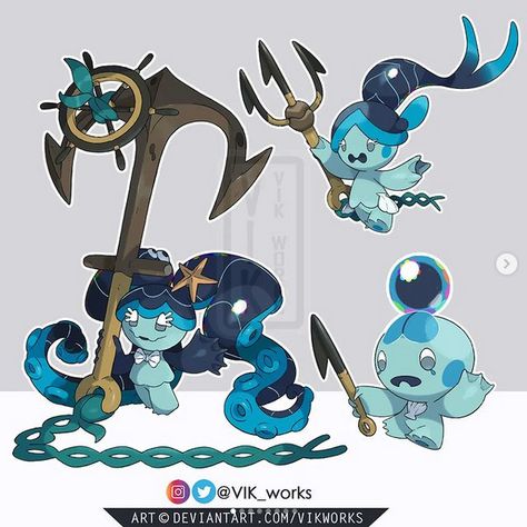 Water Pokemon, Sea Maiden, Pokemon Rpg, Pokemon Project, Pokemon Fake, Pokemon Fusion Art, Pokemon Regions, Pokemon Breeds, Oc Pokemon