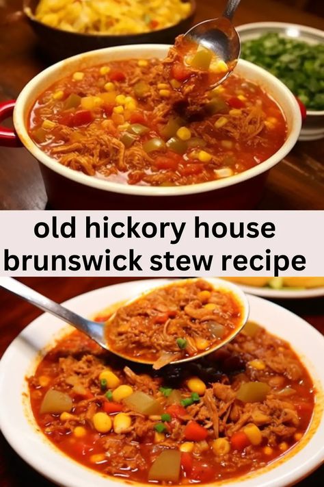 Brunswick Stew Recipe Easy, Southern Brunswick Stew Recipe, Homemade Brunswick Stew Recipe, Recipe For Brunswick Stew, Best Brunswick Stew Recipe, Brunswick Stew Recipe, Stew Recipes Crockpot, Hearty Stew, Brunswick Stew