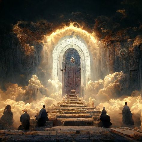 Gateway To Heaven, Giant Pool, Heaven Images, Cloud Study, Concept Environment, Golden Roses, House Of Hades, Spirit Realm, Heaven's Gate