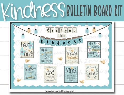 Calming Mantras, Classroom Kindness, Mason Jar Sizes, Kindness Bulletin Board, Valentine Bulletin Boards, Printable Classroom Posters, Farmhouse Classroom, Poster Classroom, Church Bulletin Boards