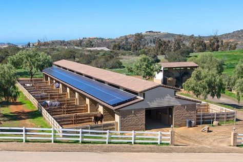 Great barn Small Paddock, Barn Layout, Horse Farm Ideas, Horse Barn Ideas Stables, Horse Barn Designs, Horse Shelter, Dream Stables, Dream Horse Barns, Horse Barn Plans