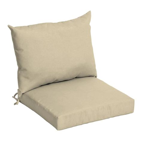 Arden Selections 2-Piece Taupe Leala Texture Deep Seat Patio Chair Cushion in the Patio Furniture Cushions department at Lowes.com Outdoor Lounge Chair Cushions, Lounge Chair Cushions, Outdoor Dining Chair Cushions, Outdoor Dining Chair, Patio Chair Cushions, Patio Furniture Cushions, Outdoor Seat, Dining Chair Cushions, Patio Cushions