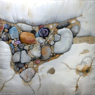 Purple Shell Rock Pool Diane Rogers, Watercolor Rocks, Arty Ideas, Sea Scapes, Food Mixer, A Level Textiles, Seascapes Art, Abstract Elements, Art Textiles