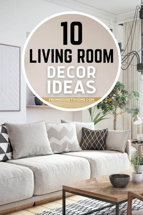 With so many home decorating ideas for living rooms, it's a tough task to pick just one. We've gathered together 10 of our favorite living room focal point ideas that will work with any style or budget! From large windows and fireplace mantles to artwork on the wall, we have you covered! Find out how to create your own unique focal point idea. Happy Decorating! | Interior Decorating Tips For The Home Focal Point Living Room, Living Room Focal Point, Redecorate Living Room, Room With Large Windows, Feminine Living Room, Room Focal Point, Bright Furniture, Gorgeous Fireplaces, Living Room Decorating Ideas