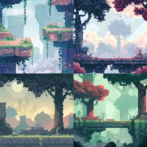 Side Scrolling Game, Side Scroller Game Art, Side Scroller, Game Art, Agate, Siding, Map, Art