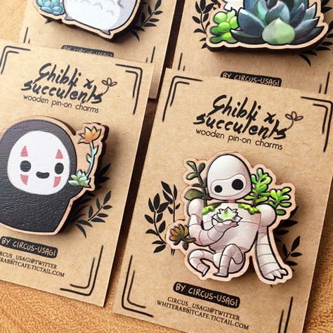 ArtStation - Ghibli x succulents Pin Cute, Anime Expo, Pretty Pins, Passion Project, Art Table, Booth Design, Studio Ghibli, Game Design, Wearable Art