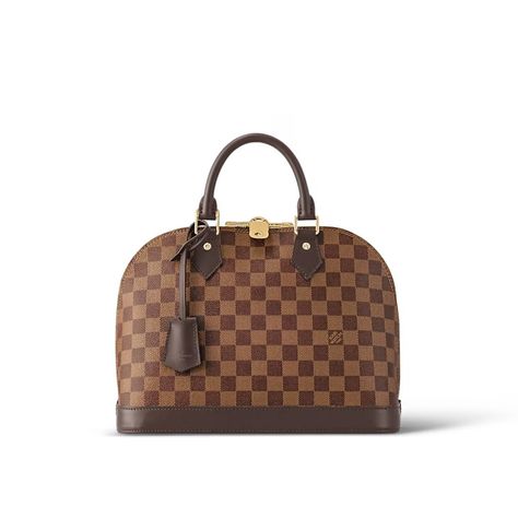 Alma PM Damier Ebene Canvas - Handbags | LOUIS VUITTON Lv Alma, Louis Vuitton Alma Pm, Handbags Collection, Handbags Louis Vuitton, Alma Pm, Louis Vuitton Official, Canvas Handbags, Damier Ebene, Louis Vuitton Handbags