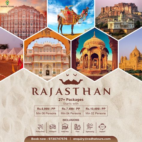 Rajasthan Poster Design, Rajasthan Tourism Poster, Tourism Brochure Design Creative, Travel Package Poster Design, Tourism Poster Design Graphics, Tour Poster Design, Poster Design Kids, Travel Advertising Design, Travel Brochure Design