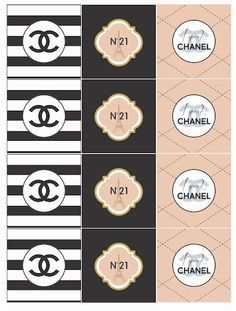 Chanel: Free Printable Toppers, Stickers, Bottle Caps or Labels. Chanel Diy, Chanel Printable, Chanel Baby Shower, Chanel Stickers, Coco Chanel Party, Chanel Birthday Party, Model Party, Chanel Birthday, Chanel Decor