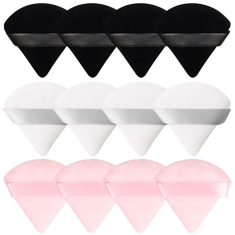 12 Pieces Triangle Powder Puff Setting Powder Puff for Face Powder Velour Makeup Pads Puff for Powder Pink Makeup Sponge Powder Puffs for Face Powder Black Makeup Sponge, Powder Puff Makeup, Makeup Pads, Powder Puffs, Makeup Puff, Pink Makeup, Powder Puff, Makeup Sponge, Face Powder