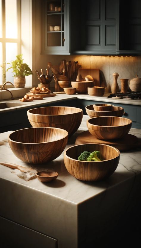 Elevate your dining experience and impress your guests with these stunning pieces that blend functionality with aesthetic beauty, transforming everyday meals into special occasions. Add a touch of nature-inspired luxury to your home with these handpicked wooden bowls that are sure to become cherished treasures in your household. Wooden Plates And Bowls, Cottagecore Life, Wooden Cake Stands, Wooden Dishes, Wooden Cake, Everyday Meals, Wooden Plates, Bowl Designs, Cake Stands