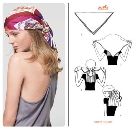 How to Knot a Hermès Scarf in 21 Different Ways Tie A Scarf, Scarf Knots, Hair Scarf Styles, Head Scarf Styles, Ways To Wear A Scarf, Wear A Scarf, How To Wear A Scarf, Bandana Hairstyles, Hermes Scarf