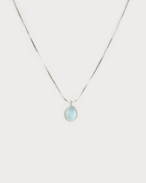 Aquamarine Stone Necklace | En Route Jewelry