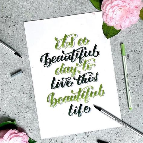 Brushpen Calligraphy Quote, Quotes On Green Colour, Brush Pen Quotes, Brush Pen Calligraphy Quotes, Aesthetic Calligraphy Quotes, Inspirational Quotes Calligraphy, Pen Quotes, Handlettering Inspiration, Green Calligraphy