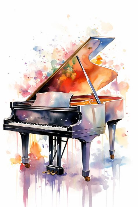 Watercolor Musical Piano Clipart 12 High Quality Watercolor - Etsy UK Piano Watercolor, Piano Clipart, Piano Drawing, Slow Wifi, Eyes Clipart, Piano Art, Stunning Eyes, Color Correction, Clipart Images