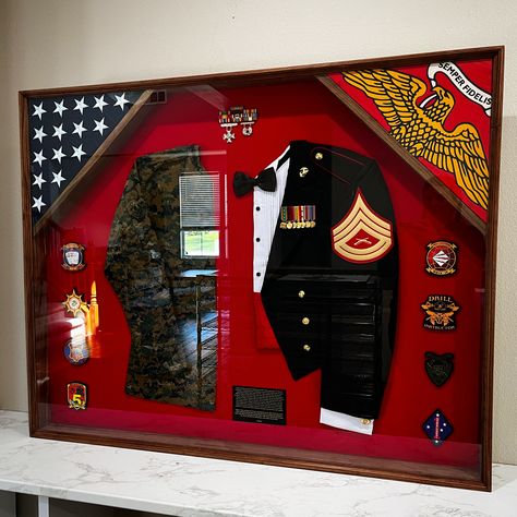 Get your Custom Military Gifts— unique with your own style in mind. 🫵🏽 Shadow Boxes | Desk Cases | Plaques • DM to get your today 📨 • EAS | PCS | Retirement | …just because 🍂 WWW.OAKPLACE.COM Military Shadow Box, Military Gifts, Shadow Boxes, Shadow Box, Unique Gifts, Gifts, Home Decor