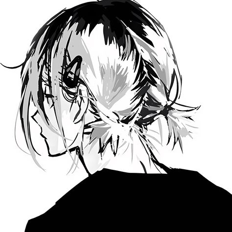 Kenma Haikyuu, Short Hair, Black And White, Hair, White, Black