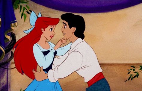 Community Post: Definitive Proof Prince Eric Was Gay Disney Çiftleri, Disney Clips, Mermaid Family, Disney Kiss, Disney Amor, Disney Love Quotes, Official Disney Princesses, Dance Gif, Ariel Disney