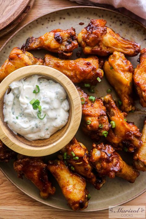 Air fryer honey chipotle wings Honey Chipotle Chicken Wings, Honey Chipotle Wings, Chipotle Chicken Wings, Chipotle Wings, Honey Wings, Honey Chipotle Chicken, Chipotle Paste, Air Fryer Wings, Cooks Air Fryer