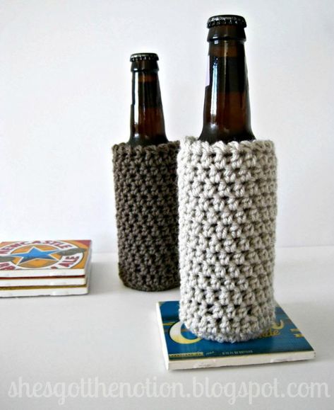 Crochet Beer Cozy, Beer Cozies, Beer Bottle Cozy, Crochet Beer, Beer Basket, Printable Diy Crafts, Beer Coozie, Beer Cozy, Bottle Cozies