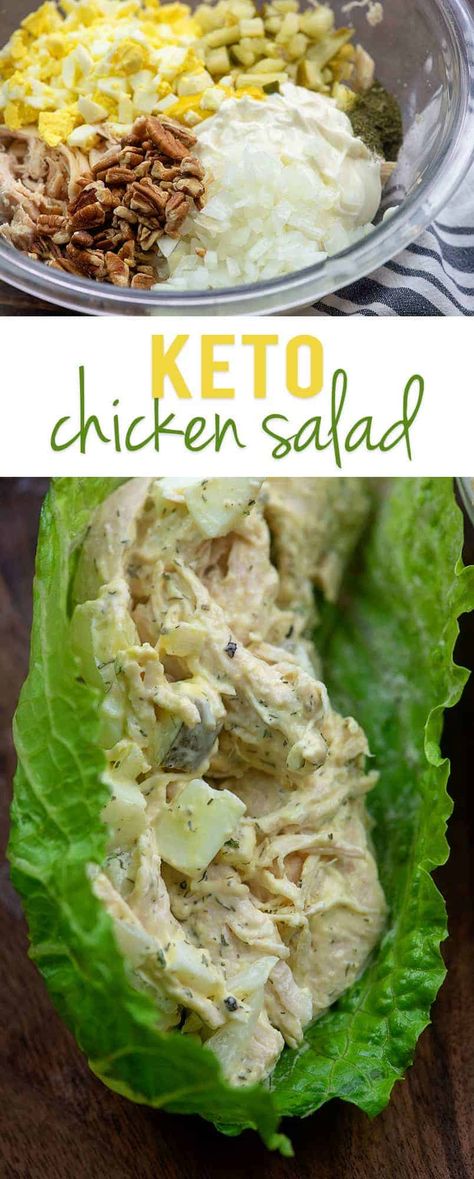 Keto chicken salad loaded up with lots of goodies for maximum flavor! #lowcarb #keto #chicken #recipe Recipe Background, Low Carb Chicken Salad, Low Carb Chicken Casserole, Low Carb Life, Low Carb Chicken Parmesan, Salad Keto, Keto Chicken Salad, Boiled Egg Diet Plan, Low Carb Diets