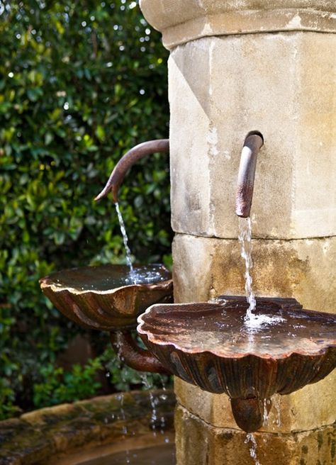 Beautiful Garden Fountain ideas (51) Outdoor Fountain, Water Features In The Garden, Garden Fountain, Garden Fountains, French Countryside, Water Fountain, Water Garden, Dream Garden, Garden Inspiration