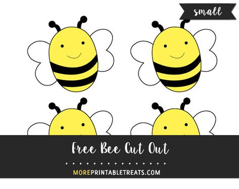 Free Bee Cut Out - Small Bee Cutouts Printable, Free Printable Bees, Bee Printables Free, Two Year Old Preschool, Bee Template, Bee Crafts For Kids, Bee Themed Classroom, What Will It Bee, Bee Printables