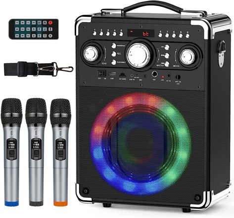 Karaoke Machine Aesthetic, Best Karaoke Machine, Portable Party, Electronic Store, Dj Lights, Karaoke Speaker, Karaoke Machine, Karaoke Party, Monitor Speakers