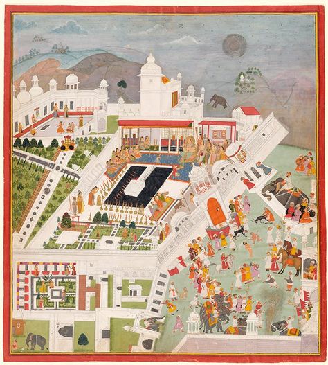 Court paintings from Udaipur | Apollo Magazine Indian Miniatures, Indian Miniature, Architecture Drawing Plan, Miniature Paintings, Architecture Design Drawing, Indian Painting, Diwali Celebration, Indian Paintings, Udaipur