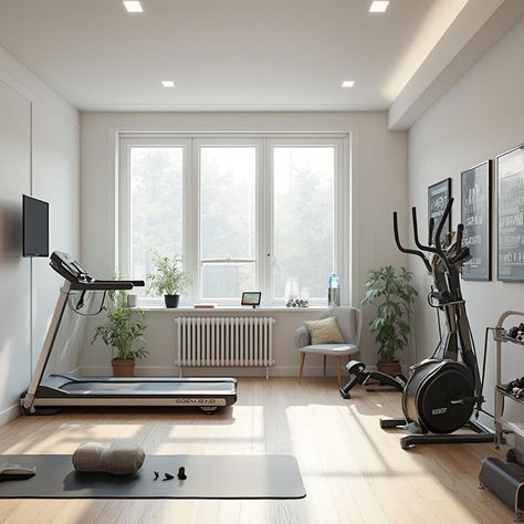 Revamp Your Space: Home Gym Inspiration for Every Fitness Level Home Gym Design Ideas, Gym Design Ideas, Modern Home Gym, Small Home Gym Ideas, Home Gym Inspiration, Home Gym Essentials, Small Home Gym, Home Gym Setup, Gym Setup