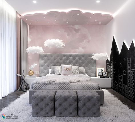 Pink Grey Room, Room Decor 2023, Bedroom Design Pink, Pink Gray Bedroom, Pink Bedroom Furniture, Hairstyle Indian, Pink And Grey Room, Pink Bedroom Design, Pink Bedroom Decor