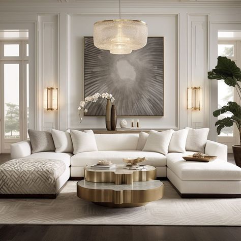 Formal Living Room Designs, Interior Design Per La Casa, Inspire Me Home Decor, Living Room Design Decor, White Living Room, Elegant Living Room, Online Interior Design, Design Del Prodotto, Elegant Living