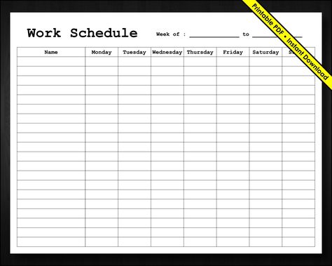 Weekly Employee Schedule Template

This free, printable PDF template makes it easy to create a weekly schedule for your employees. Simply fill in the names of your employees, their job titles, and their work hours. You can also add notes about any special arrangements, such as vacation days or sick leave. This template is perfect for small businesses or anyone who needs to create a simple, yet eff Employee Schedule Templates Weekly, Hours Tracker, Weekly Schedule Template, Time Sheet, Sunday To Saturday, Schedule Printable, Work Schedule, Holiday Calendar, Checklist Template