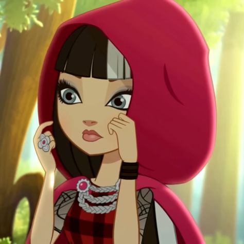 ever after high icon, ever after high pfp, eah, cerise hood icon, cerise hood pfp Cerise Hood Icon, Ever After High Pfp, Hood Pfp, High Pfp, Cerise Hood, Apple White, Red Hood, Ever After High, Kids Shows