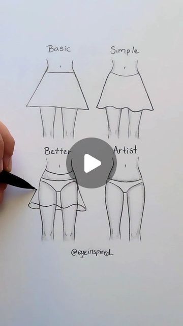 Kelly Edelman on Instagram: "How to draw a skirt ✏️ Which level can you draw?! 
•
•
#art #artwork #draw #drawing #skech #diy #illustration #artist #cartoon #anime #painting #fashion #style #design #satisfying" Object Drawing Reference, How To Draw Skirts, How To Draw A Skirt, Diy Illustration, Artist Cartoon, Rara Skirt, Anime Painting, Painting Fashion, Fashion Illustrations Techniques