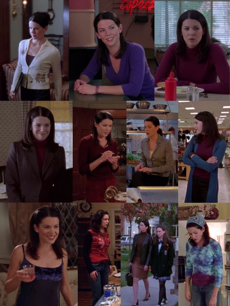 Lorelai Gilmore Season 1, Lorelai Gilmore Hair, Lorelai Gilmore Outfits, Lorelai Gilmore Style, Gilmore Outfits, Gilmore Girls Lorelai, Rory Gilmore Style, Emily Gilmore, Lorelei Gilmore