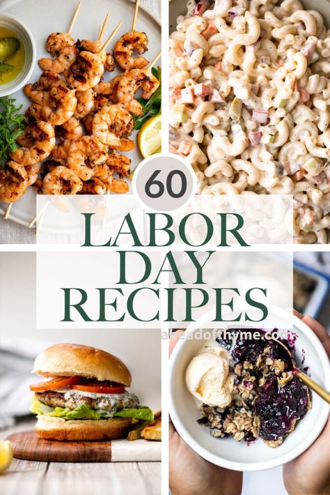 60 Best Labor Day Recipes | Ahead of Thyme Mexican Pulled Pork Tacos, Labor Day Recipes, Strawberry Avocado Salad, Juicy Hamburgers, Chicken Gyros, Ground Beef Casserole, Pasta Salad Italian, Cabbage Slaw, Labor Day Weekend