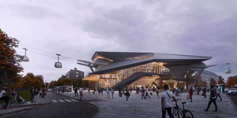 Cable Car Station, Arena Design, Architecture Reference, Architectural Buildings, Urban Design Graphics, Open Architecture, Car Station, Building Contractors, Science Museum