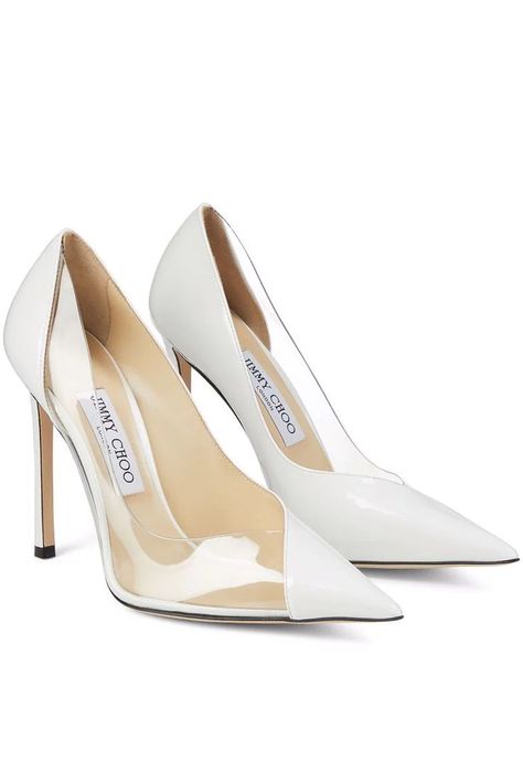 Jimmy Choo Cass 110mm pumps - White Heels, Wedding Heels, Shoes Outlet, Fashion Outlet, Fashion Styles, Jimmy Choo, Wedding Shoe, Designer Shoes, Designer Fashion