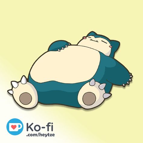 Sleeping Snorlax Sticker - Tze's Ko-fi Shop - Ko-fi ❤️ Where creators get support from fans through donations, memberships, shop sales and more! The original 'Buy Me a Coffee' Page. Snorlax Laying Down, Snorlax Sleeping, Pokémon Art, Pokemon Fan Art, New Sticker, Pokemon Fan, Cute Pokemon, Pokemon Art, Art Board