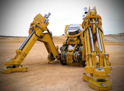 Spider Crane By timdiaz Heavy Construction Equipment, Industrial Machinery, Industrial Machine, Arte Robot, Heavy Machinery, Construction Vehicles, Robot Design, Robots Concept, Mechanical Design