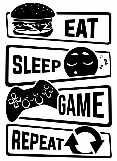 Eat Sleep Game Repeat, Console Gaming, Eat Sleep, Video Game Console, Game Console, Video Game, Video Games, Gaming, Sleep