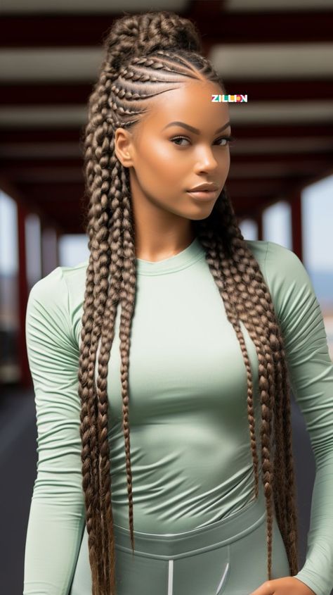 #Curly #curlyhairstyles #Coilyhairstyles #4bcurls #4bcurls #Straighthairstyles #Bald/shavenhairstyles Braids With Shaved Sides, Braided Hairstyles For Black Women Cornrows, Goddess Braids Hairstyles, Afrikaanse Mode, Braided Cornrow Hairstyles, Braids Hairstyles Pictures, Quick Braided Hairstyles, Protective Hairstyles Braids, Beautiful Braids